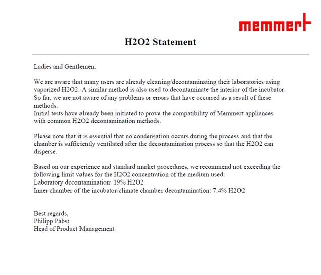 h202 statement